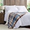 Hastings Home Blanket Throw - Oversized Plush Woven Polyester Sherpa Fleece Plaid Throw - Breathable (Horizon) 112907UPV - alternate 2